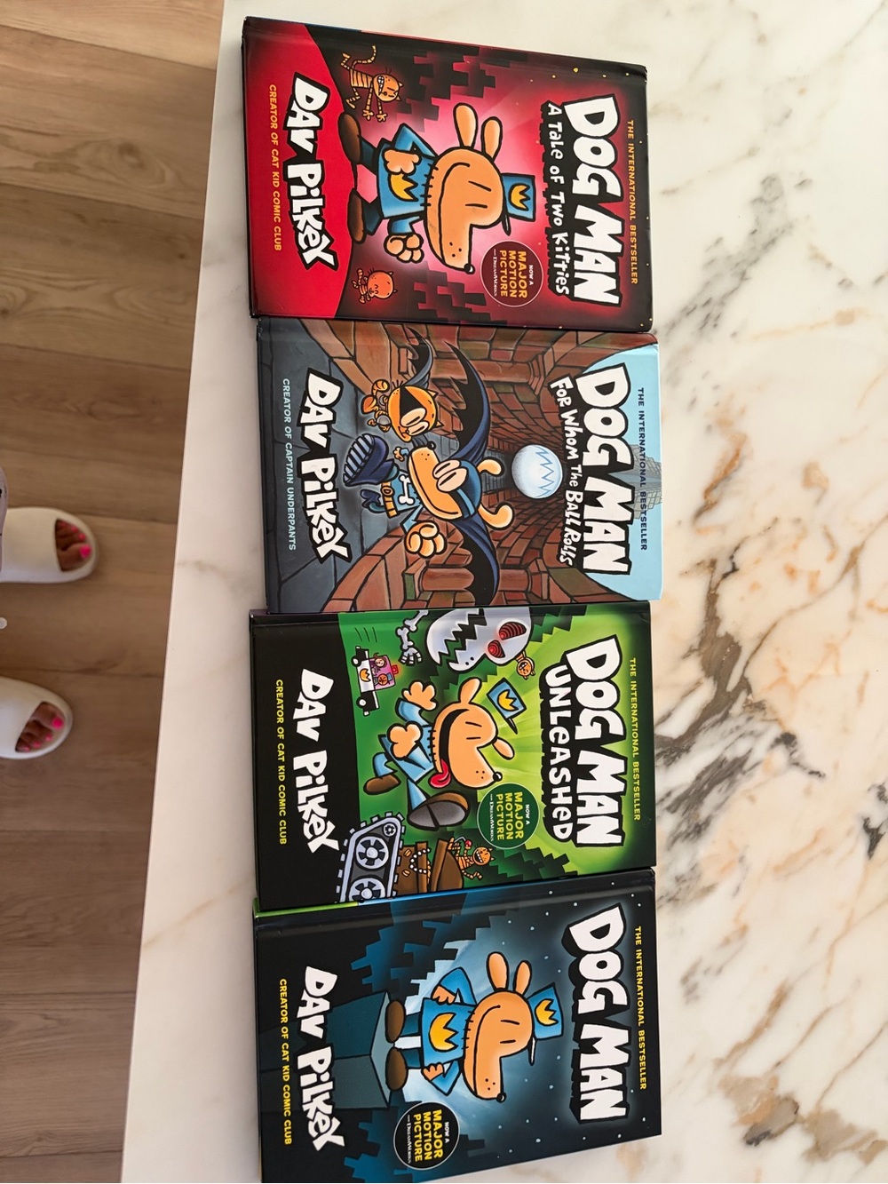 4 Dog Man Books by Dav Pilkey - Colorful Graphic Novels